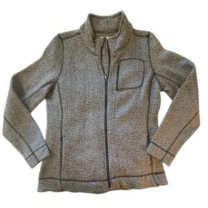 Andrew Marc New York Navy Herringbone Zip-Up Jacket Sz M